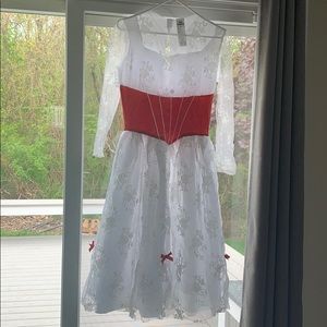 Mary Poppins Costume ( outfit , hat and gloves)